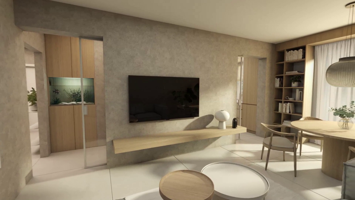 Nové bývanie - obývačka vizualizácia